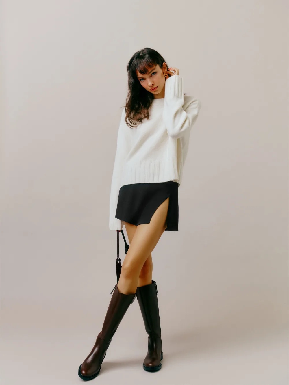 Reformation black viscose Margot mini skirt 0 xs